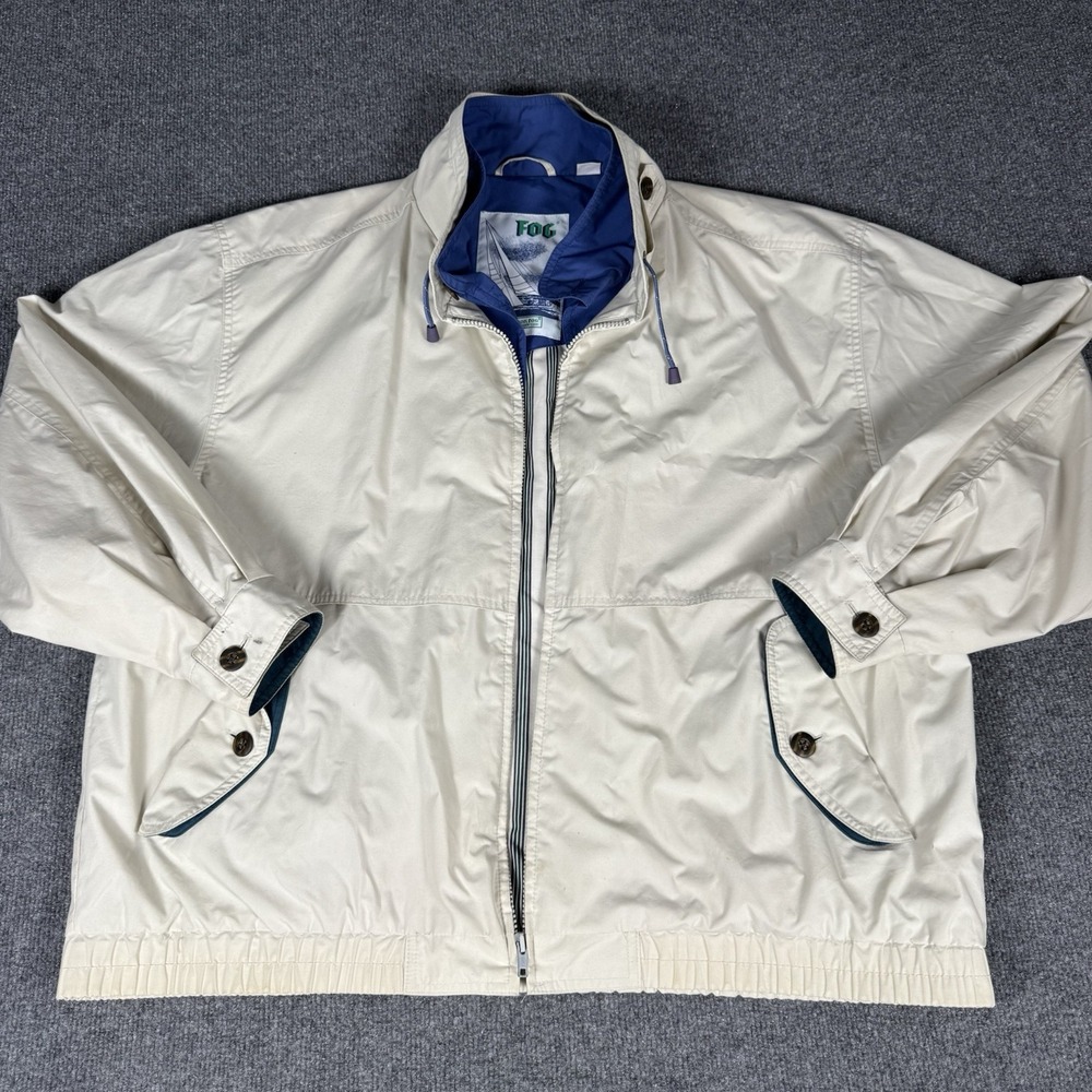 London Fog Vintage Mens Nautical Jacket XL Windbreaker‎ Celebrity Worn